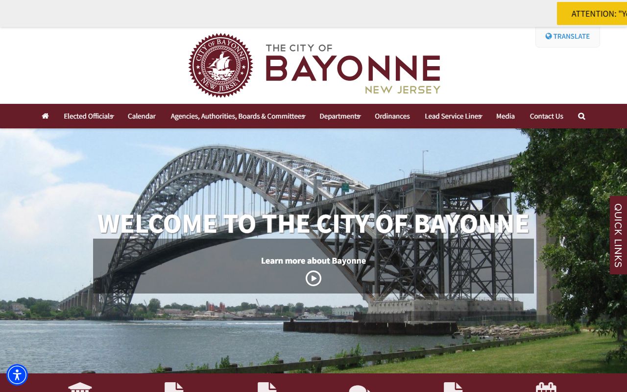 City of Bayonne official website for family court records resources