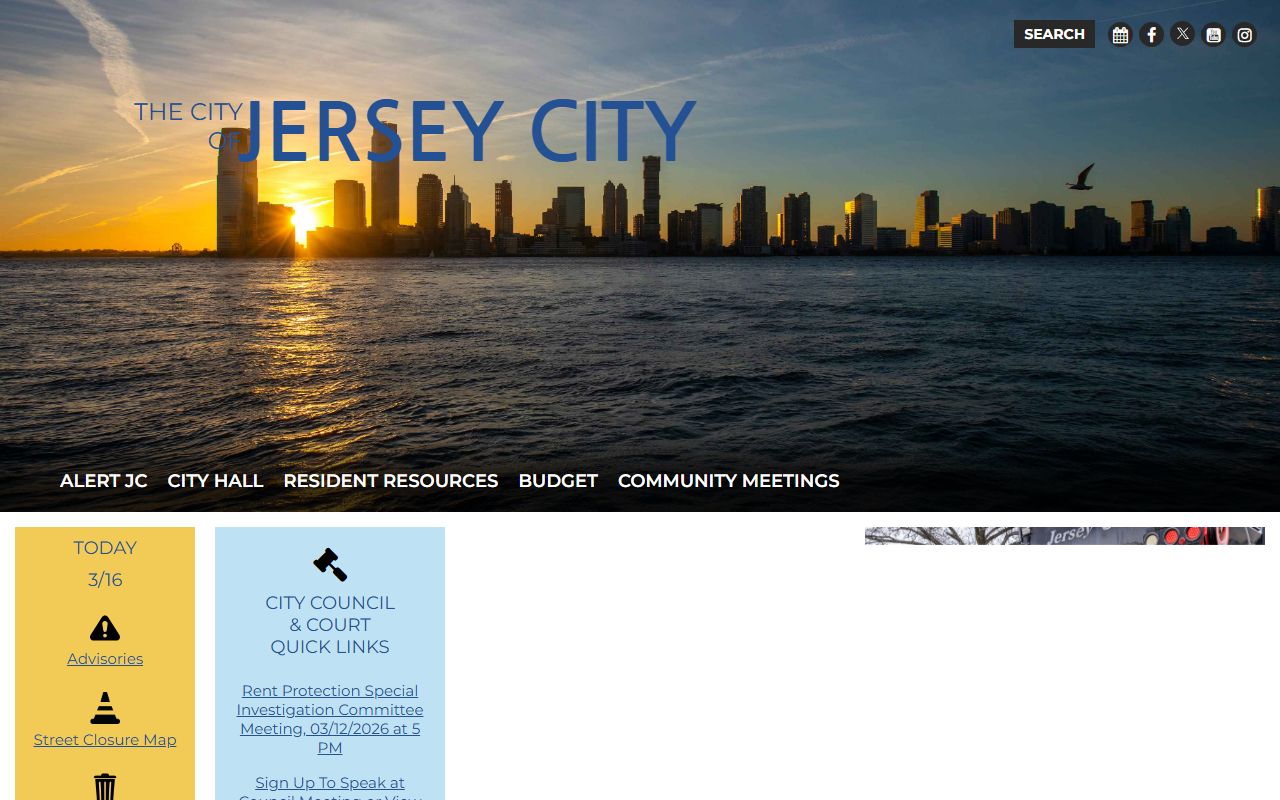 City of Jersey City official website for Jersey City family court records resources