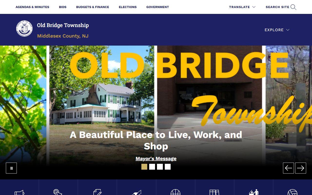 Old Bridge Township municipal website for family court records