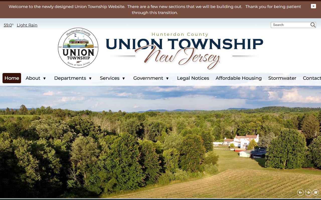 Union Township official website for Hunterdon County family court records
