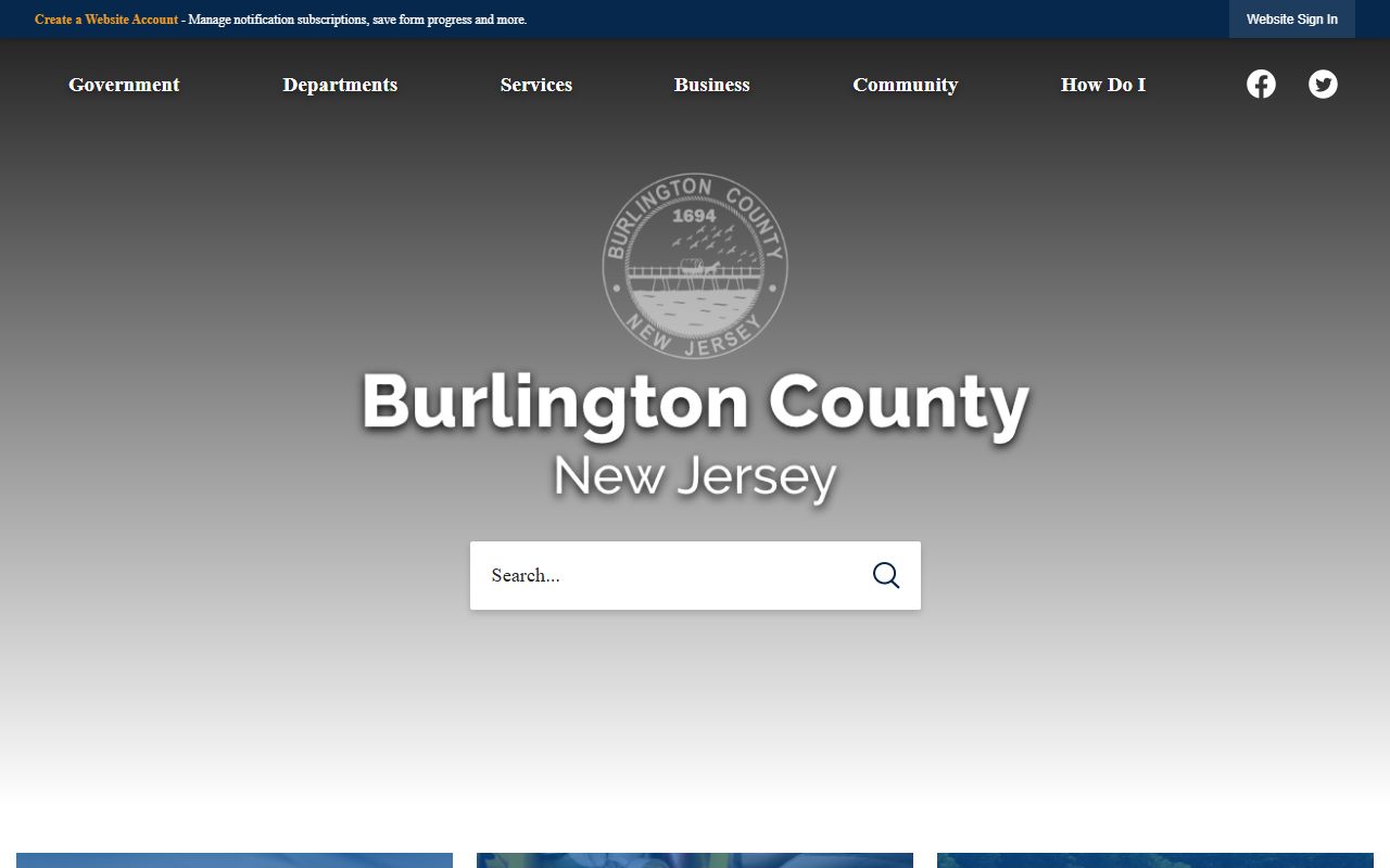 Burlington County government site for family court records