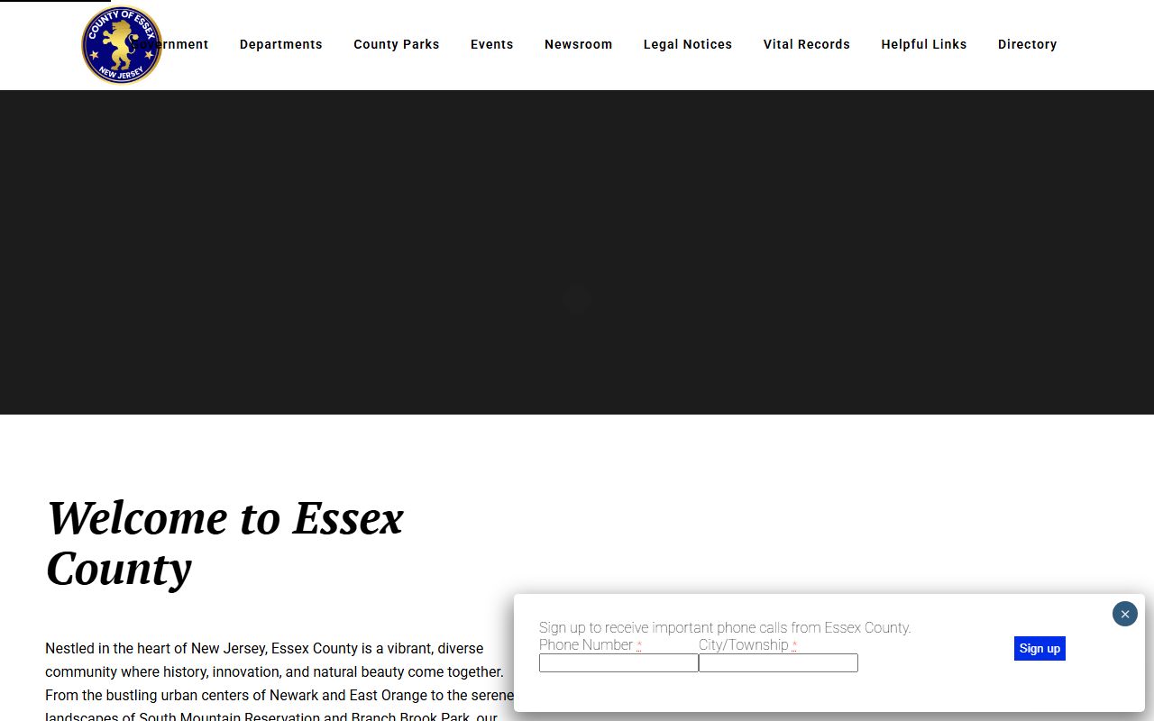 Essex County government portal for family court records