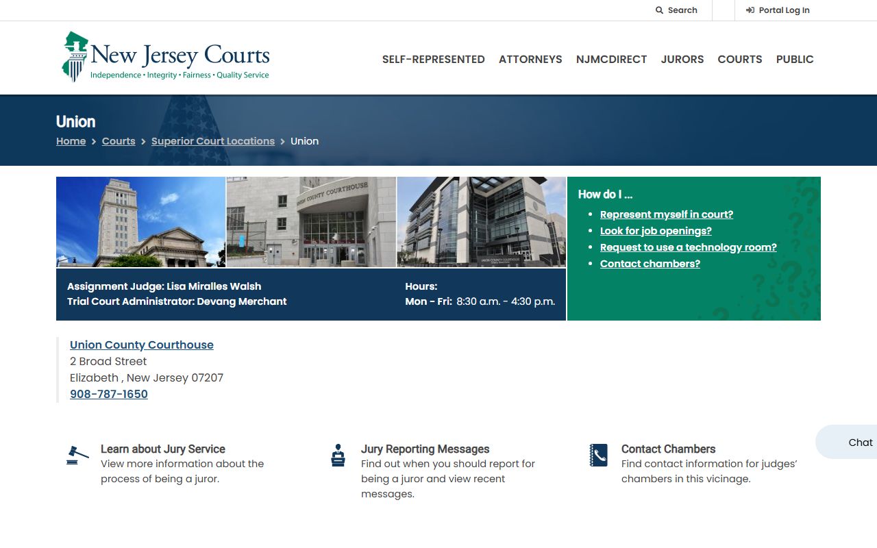 Union County family court records vicinage website